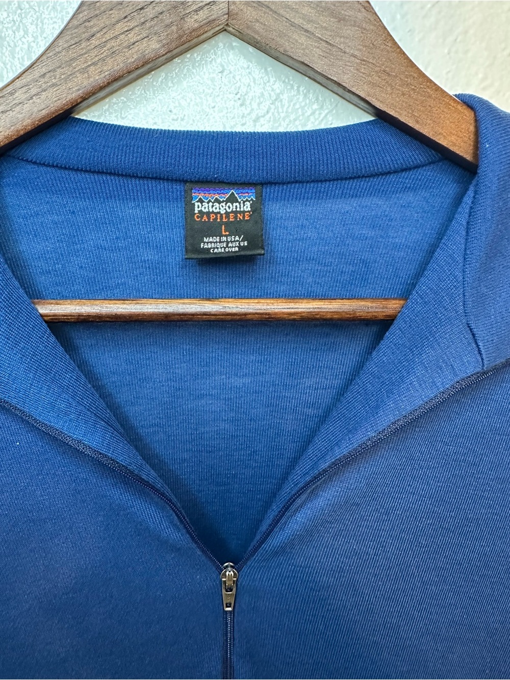 Patagonia Blue Quarter-Zip Capilene Top - Picture 2 of 3